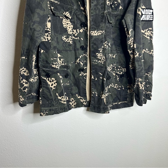 Zadig & Voltaire Kansas Camo Leo Animal Print Utility Jacket Size XS/S Oversized - Picture 13 of 15